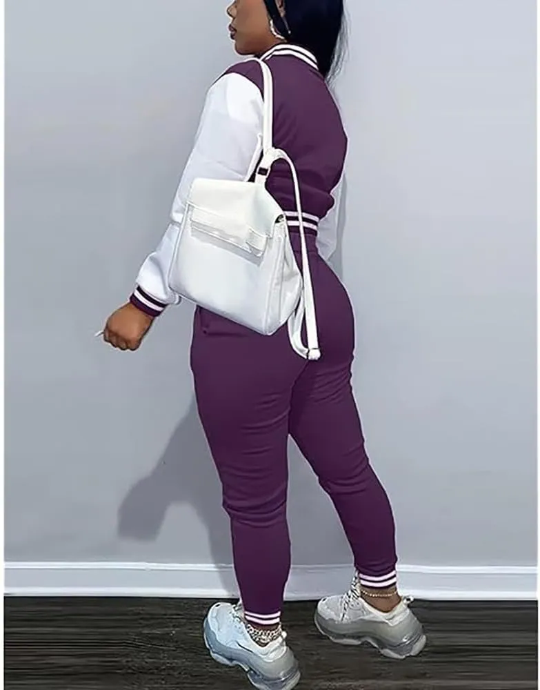 2 Piece Outfits for Women Tracksuit Set Jogging Suits Workout Gym Set Sweatpants Sport Sets Pocket