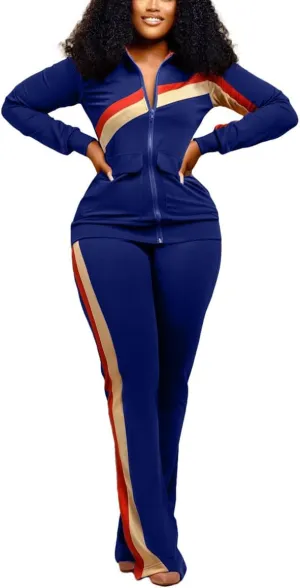 2 Piece Outfits for Women Tracksuit Set Jogging Suits Workout Gym Set Sweatpants Sport Sets Pocket