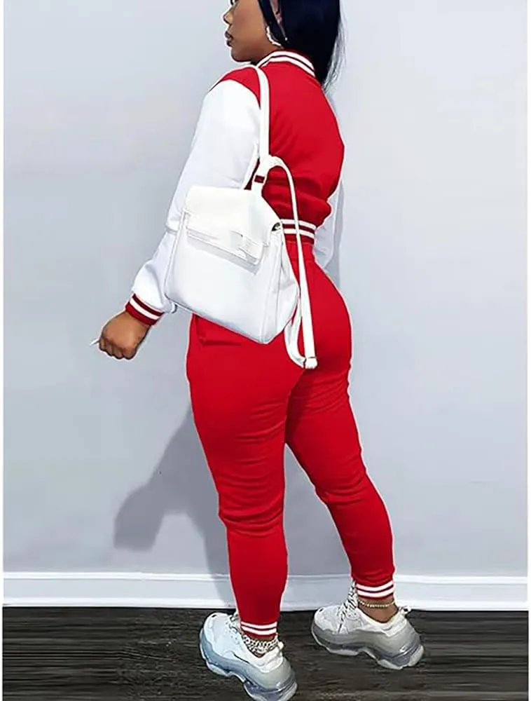 2 Piece Outfits for Women Tracksuit Set Jogging Suits Workout Gym Set Sweatpants Sport Sets Pocket