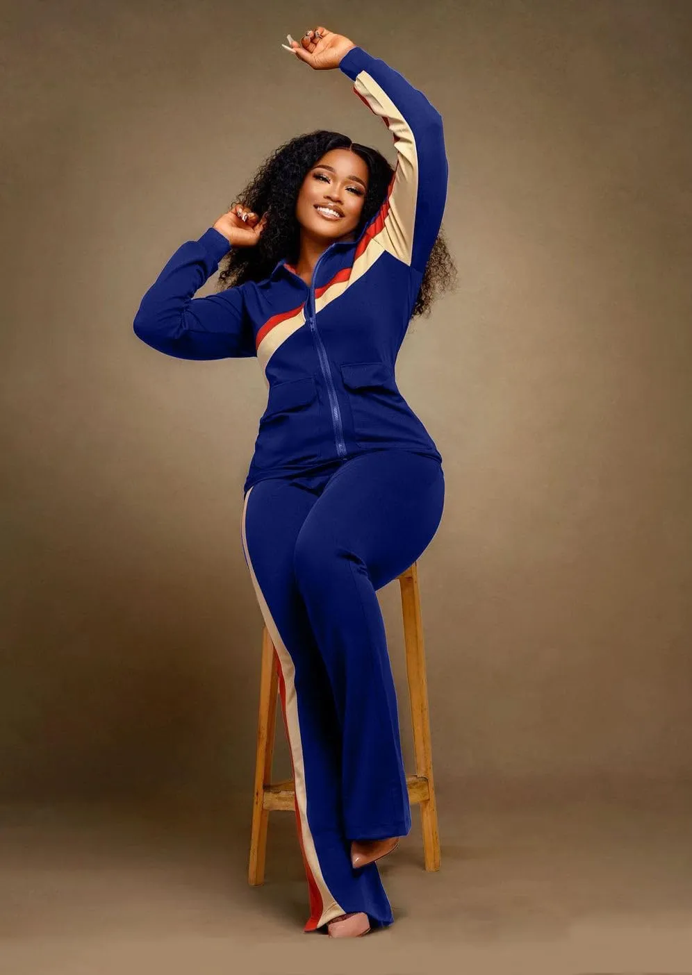 2 Piece Outfits for Women Tracksuit Set Jogging Suits Workout Gym Set Sweatpants Sport Sets Pocket