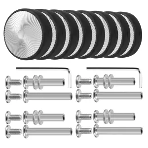 8 Packs Luggage Replacement Wheels Set OD 57mm, Universal Suitcase Swivel Wheels, Mute Caster Suitcase Replacement Wheels