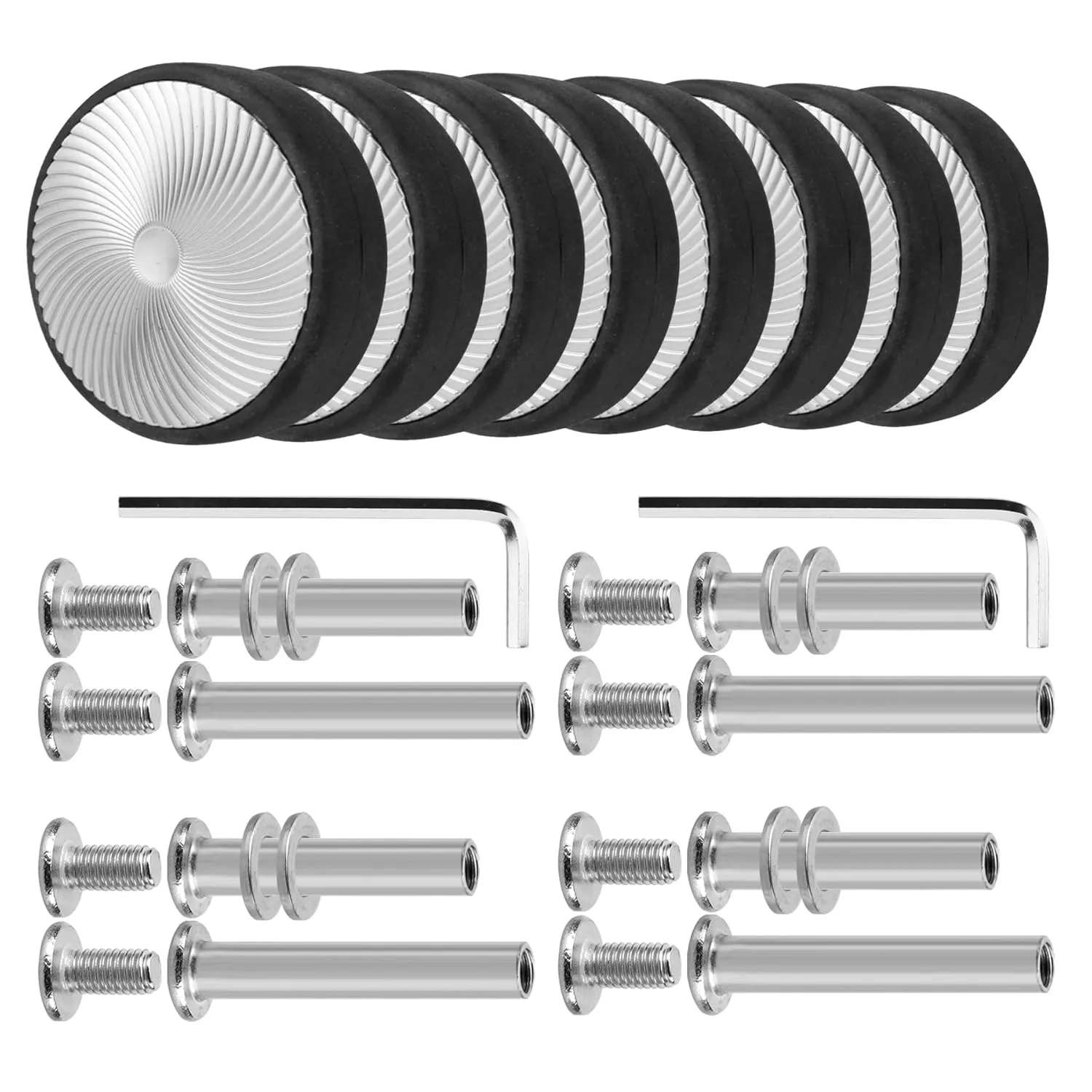 8 Packs Luggage Replacement Wheels Set OD 57mm, Universal Suitcase Swivel Wheels, Mute Caster Suitcase Replacement Wheels