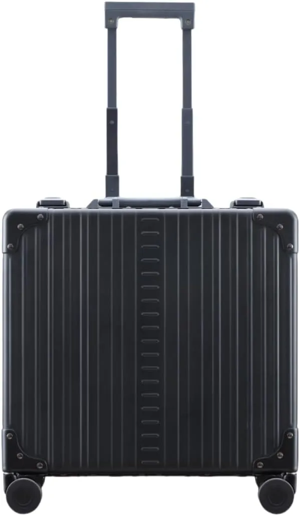 All Aluminum Carry On Luggage Hard Shell Luggage Case Lightweight Metal Suitcases with TSA Lock for Travel (Black, 16-Inch 24L)