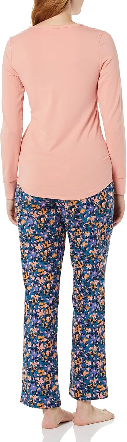 Amazon Essentials Harry Potter | Looney Tunes Women's Lightweight Flannel Pant and Long-Sleeve T-Shirt Sleep Set