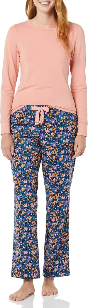 Amazon Essentials Harry Potter | Looney Tunes Women's Lightweight Flannel Pant and Long-Sleeve T-Shirt Sleep Set