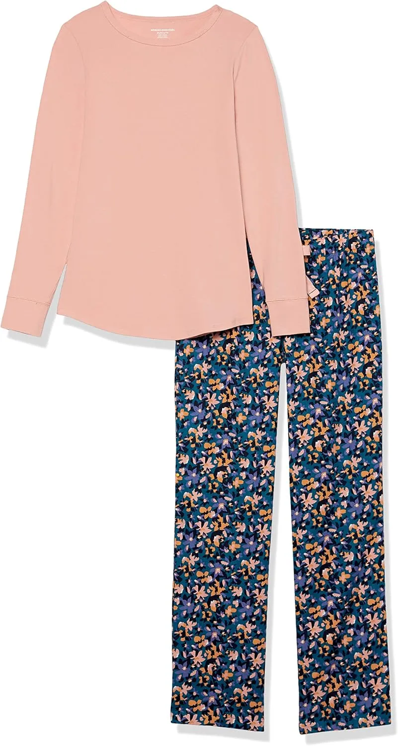 Amazon Essentials Harry Potter | Looney Tunes Women's Lightweight Flannel Pant and Long-Sleeve T-Shirt Sleep Set