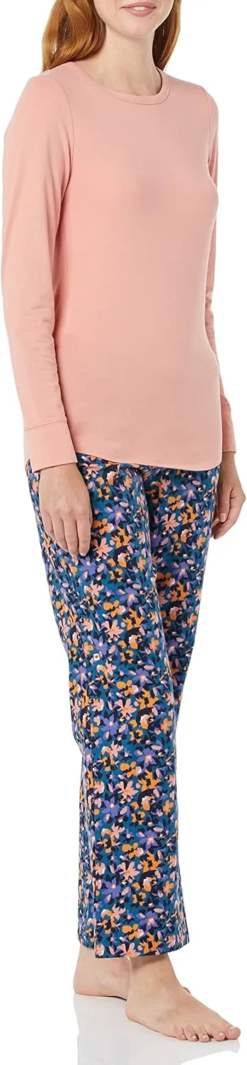 Amazon Essentials Harry Potter | Looney Tunes Women's Lightweight Flannel Pant and Long-Sleeve T-Shirt Sleep Set