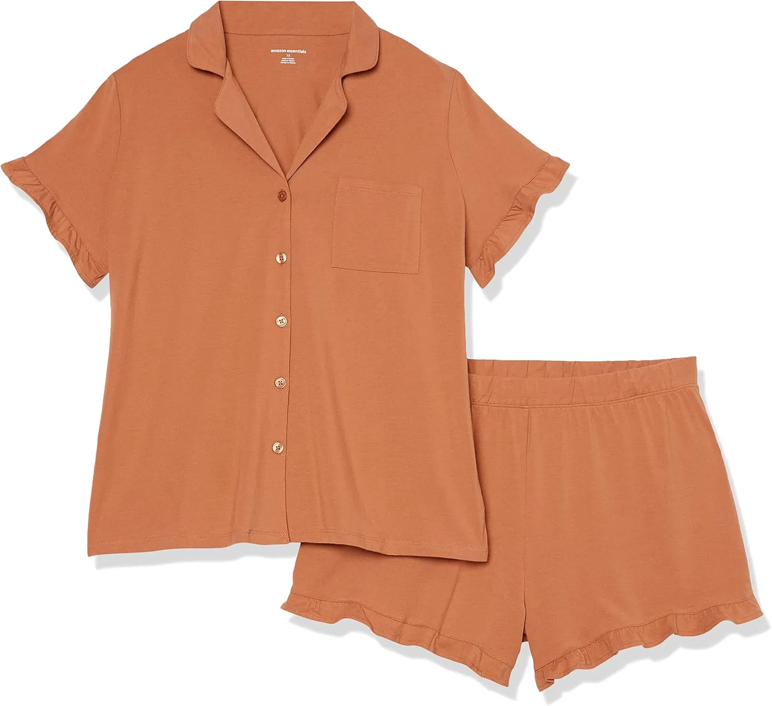 Amazon Essentials Women's Cotton Modal Short Pajama Set - Discontinued Colors
