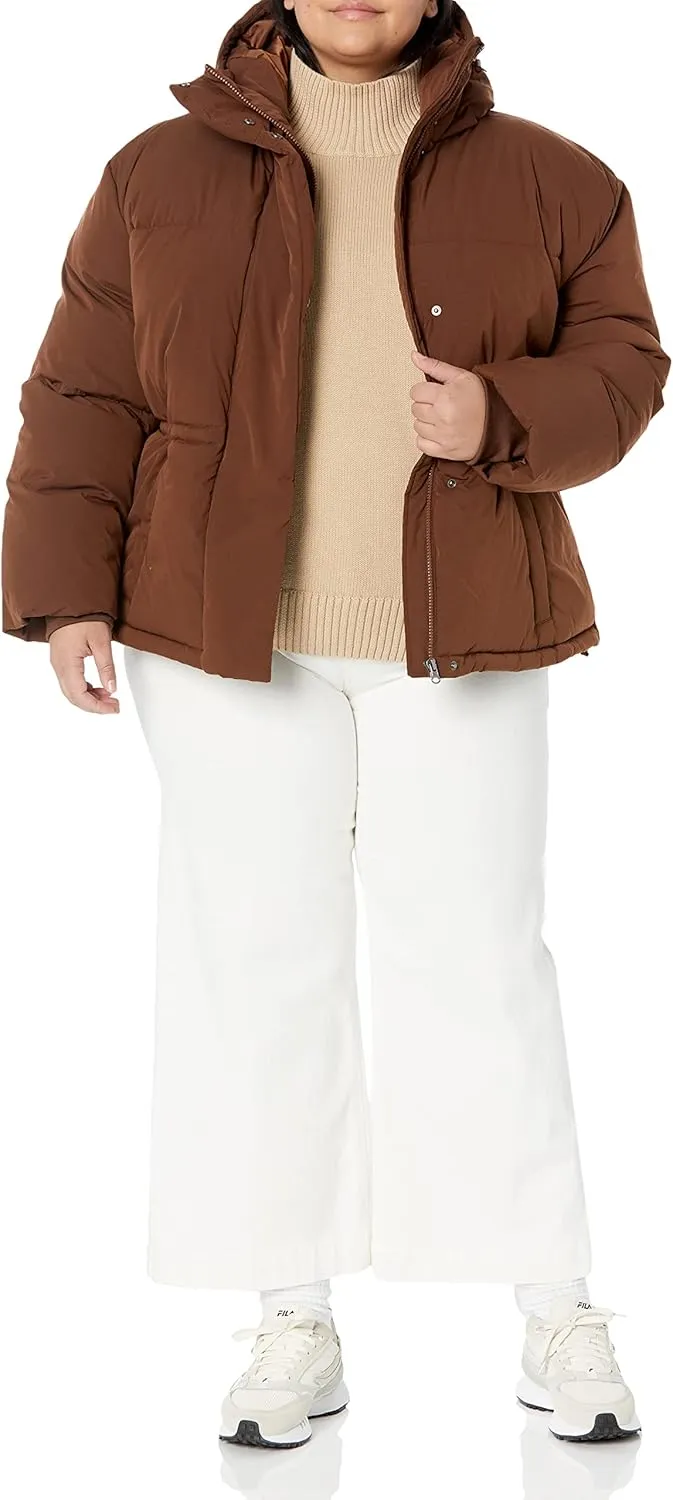 Amazon Essentials Women's Short Waisted Puffer Jacket (Available in Plus Size)