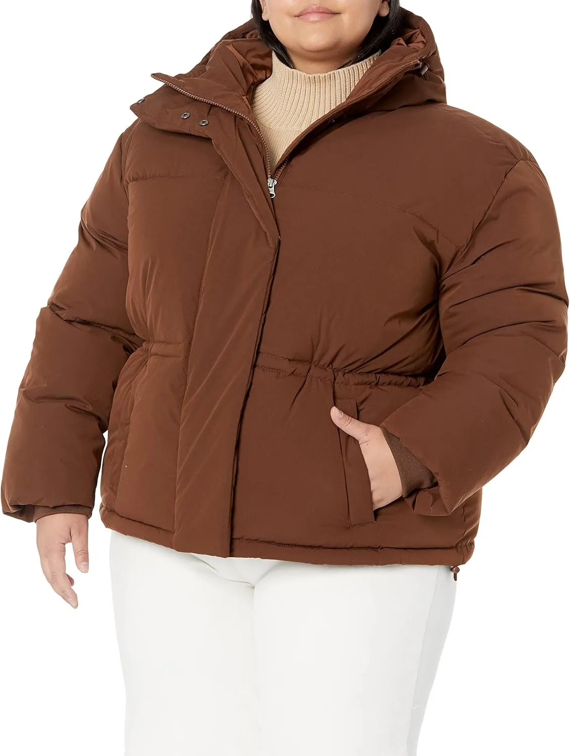 Amazon Essentials Women's Short Waisted Puffer Jacket (Available in Plus Size)