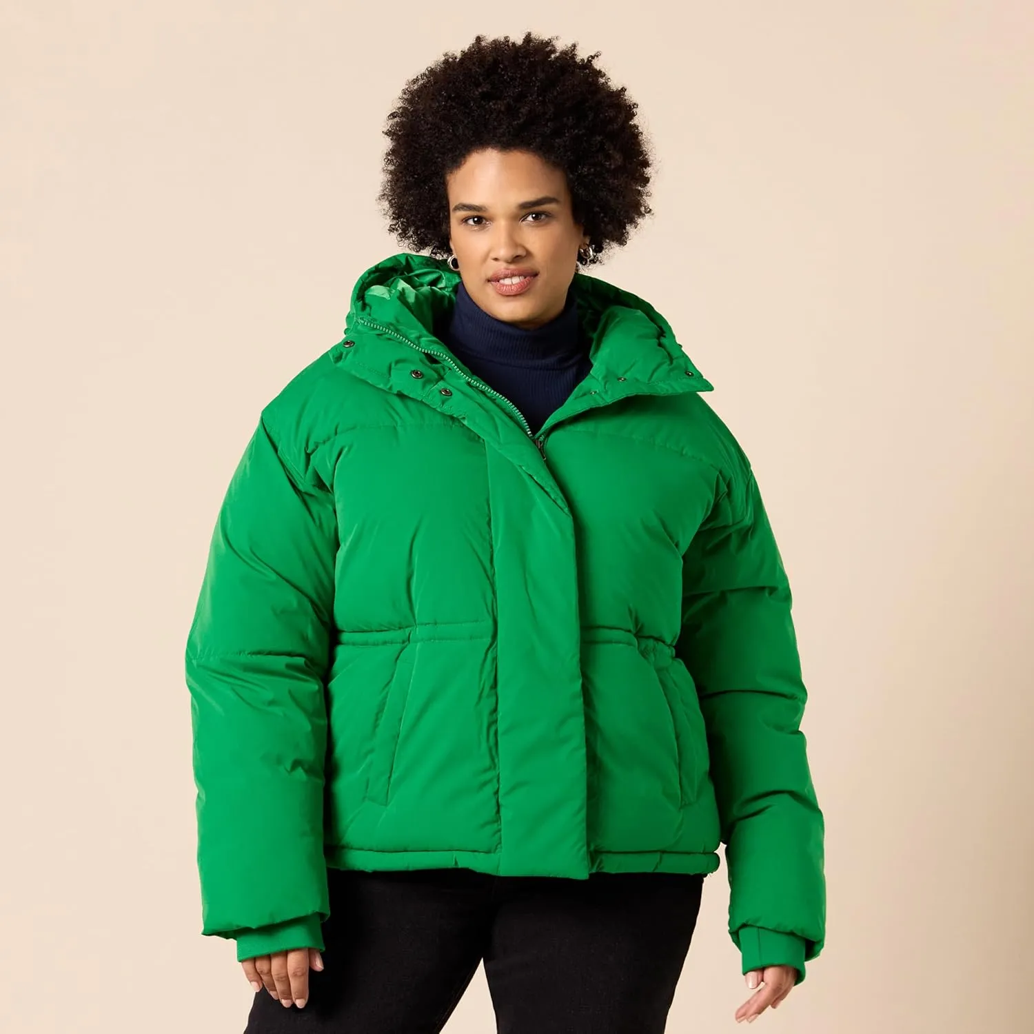 Amazon Essentials Women's Short Waisted Puffer Jacket (Available in Plus Size)
