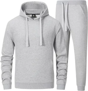 ANOTWENER Men's Track Suits 2 Piece Stand-up Collar Long Sleeve with Double Side Pockets Jacket and Sweatpants