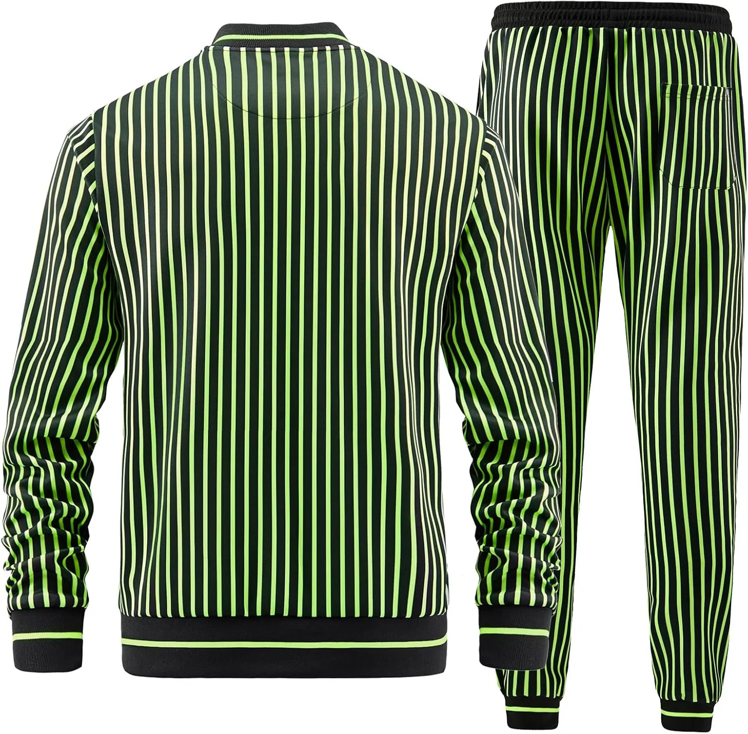 ANOTWENER Men's Track Suits 2 Piece Stand-up Collar Long Sleeve with Double Side Pockets Jacket and Sweatpants