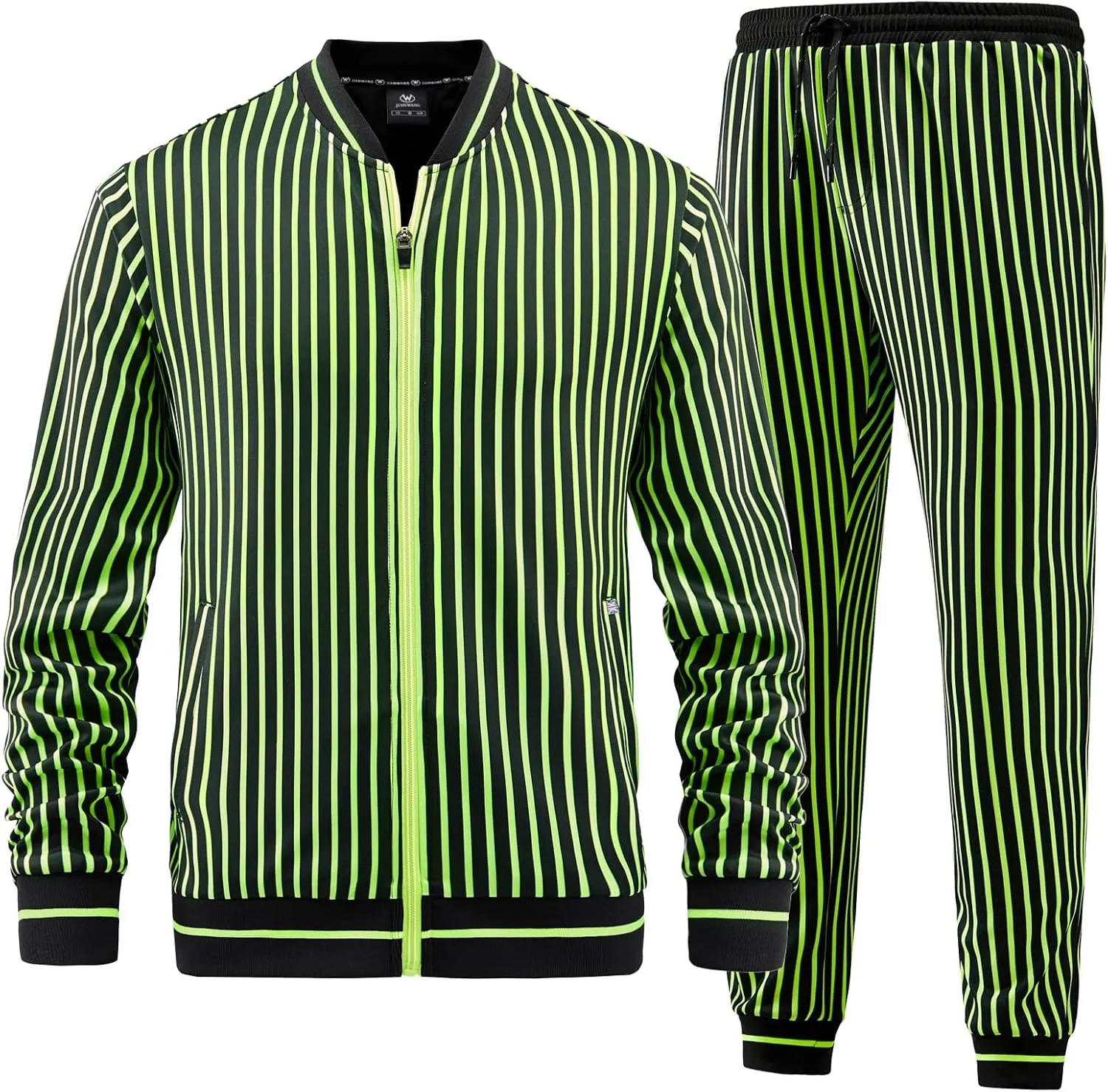 ANOTWENER Men's Track Suits 2 Piece Stand-up Collar Long Sleeve with Double Side Pockets Jacket and Sweatpants