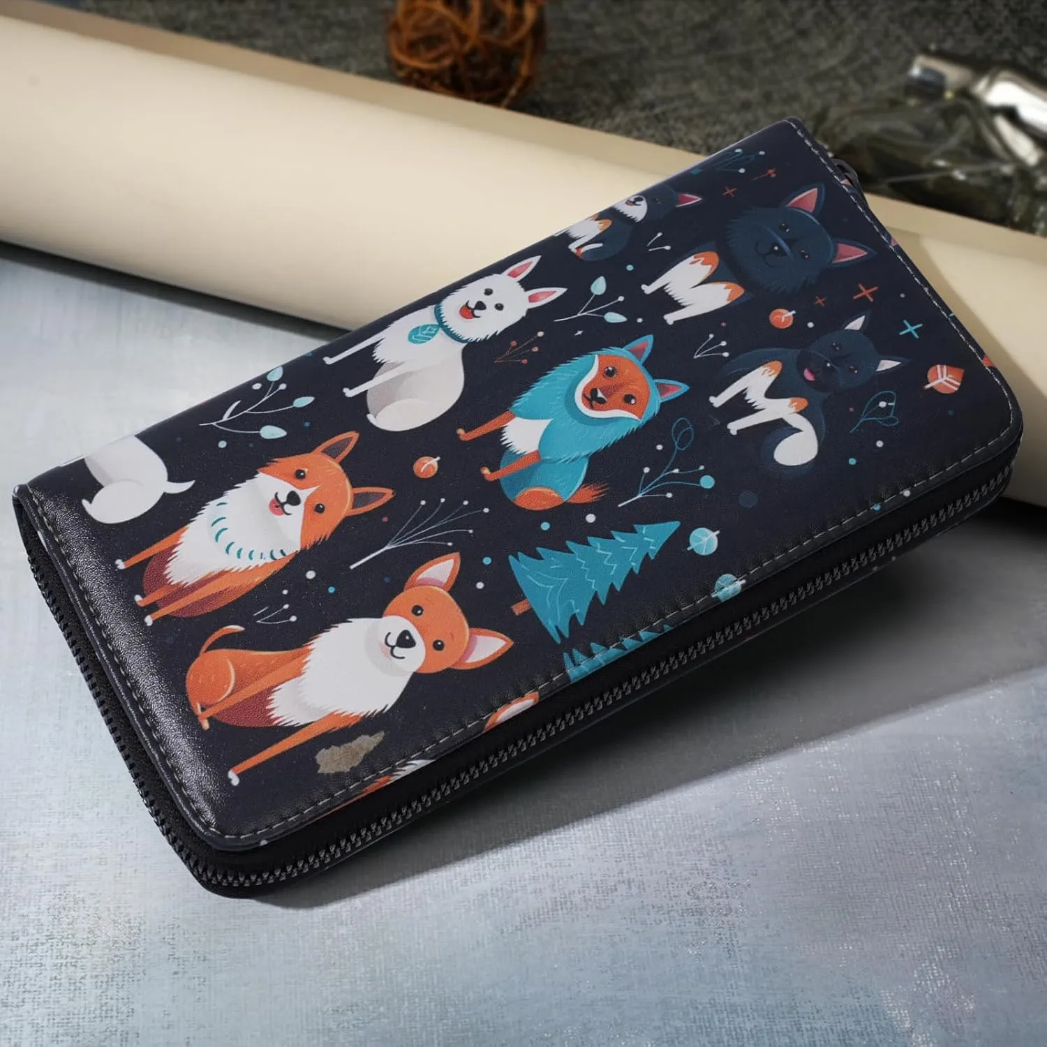 APHISON Wallet Women Large Capacity Clutch Purse For Ladies Card Holder RFID Wristlet Phone Zipper Coin Travel Pocket