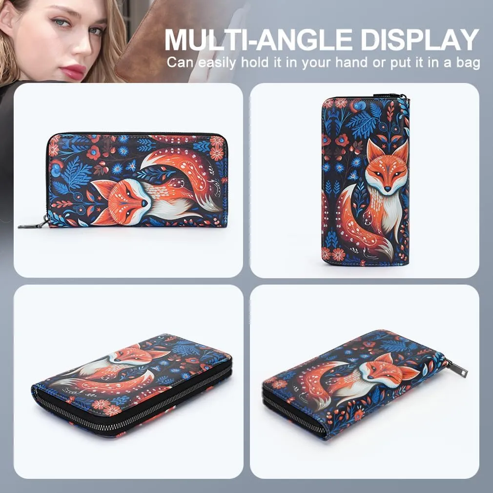 APHISON Wallet Women Large Capacity Clutch Purse For Ladies Card Holder RFID Wristlet Phone Zipper Coin Travel Pocket