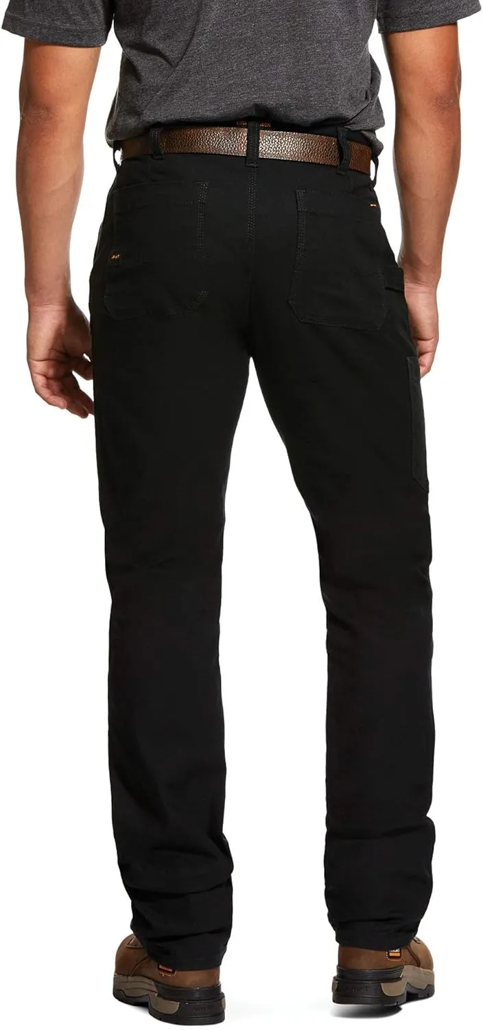 ARIAT Men's Rebar M4 Relaxed Durastretch Made Tough Double Front Stackable Straight Leg Pant