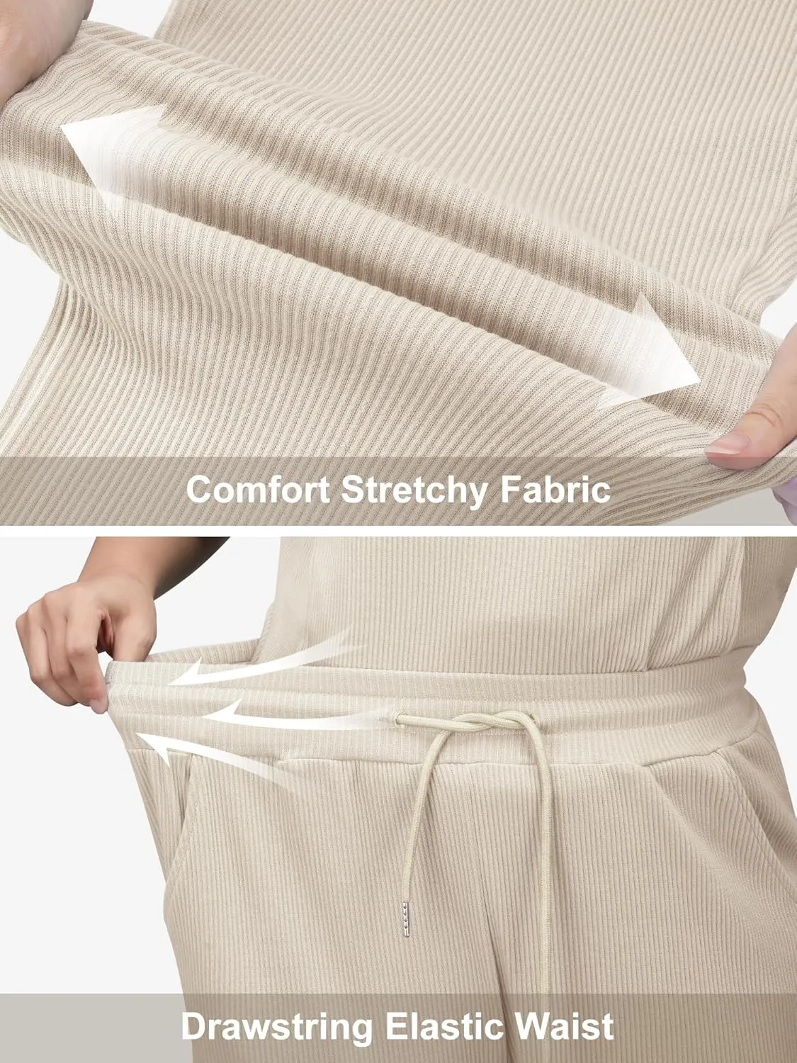 AVAMO Womens Two Piece Sets Stretch Travel Outfits 3/4 Zip Jogger Sets 2 Piece Loungewear Airport Outfits Set with Pockets