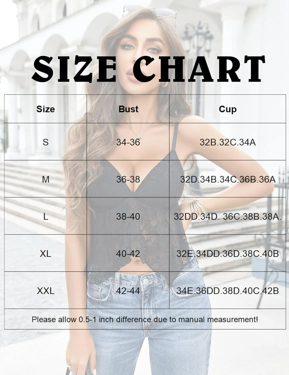 Avidlove Lace Bralette for Women V Neck Camisole Adjustable Spaghetti Strap Crop Tops