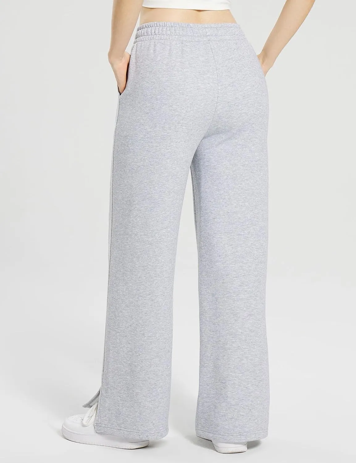 baleaf Womens Fleece Lined Wide Leg Sweatpants Drawstring Sweat Pants with Pockets Athletic Track Fall Winter