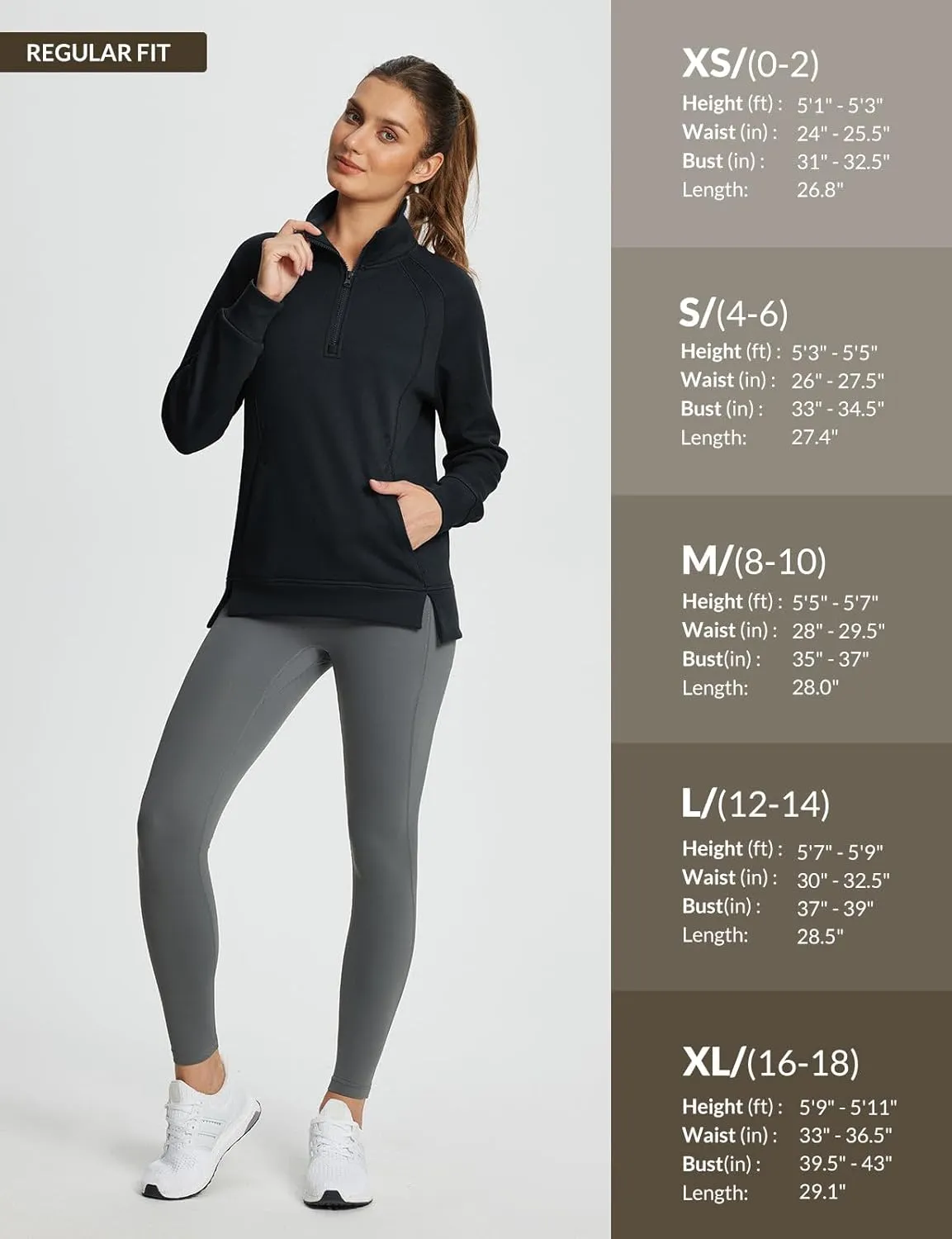 baleaf Women's Quarter Zip Pullover Fleece Jacket Oversized Hoodie Fall Sweatshirts Casual with Pockets