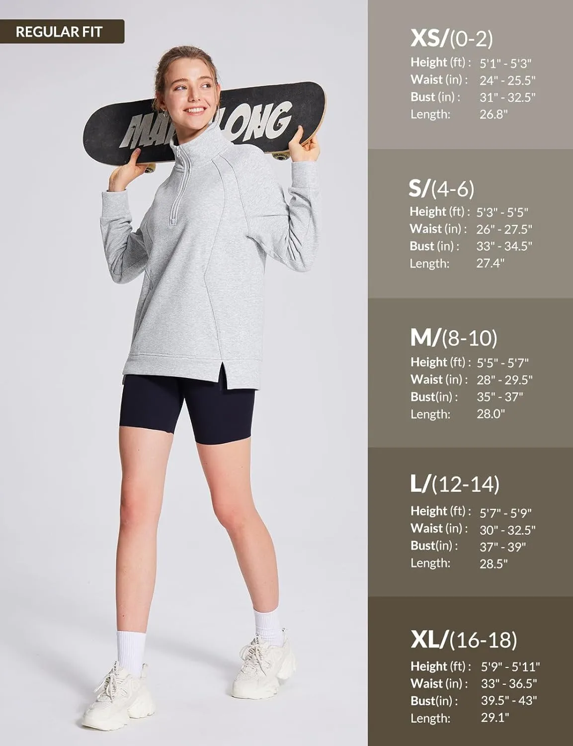 baleaf Women's Quarter Zip Pullover Fleece Jacket Oversized Hoodie Fall Sweatshirts Casual with Pockets