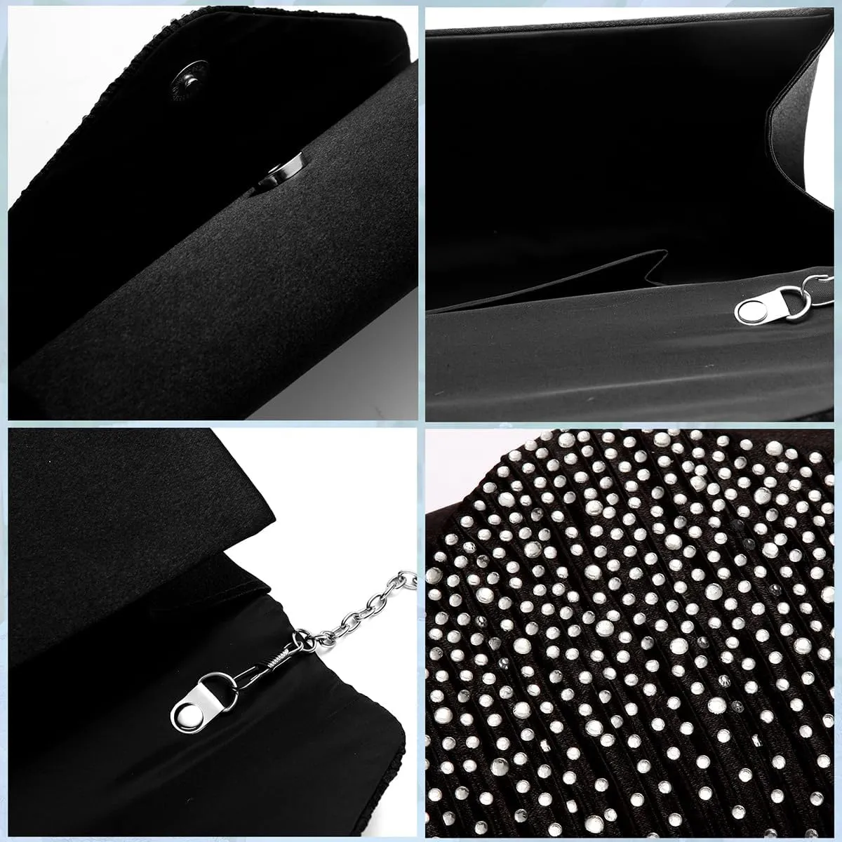 BBjinronjy Clutch Purses for Women Evening Bag Formal Rhinestone Handbags for Wedding Party Cocktail Prom Dinner