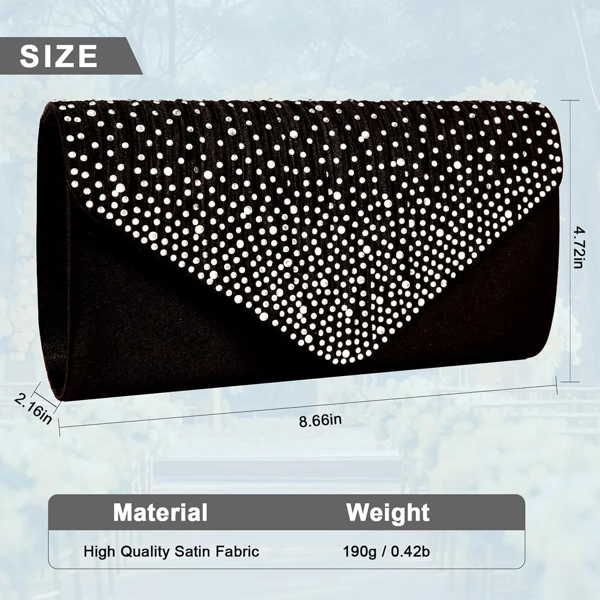 BBjinronjy Clutch Purses for Women Evening Bag Formal Rhinestone Handbags for Wedding Party Cocktail Prom Dinner