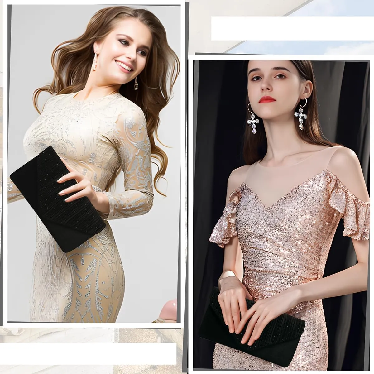 BBjinronjy Clutch Purses for Women Evening Bag Formal Rhinestone Handbags for Wedding Party Cocktail Prom Dinner