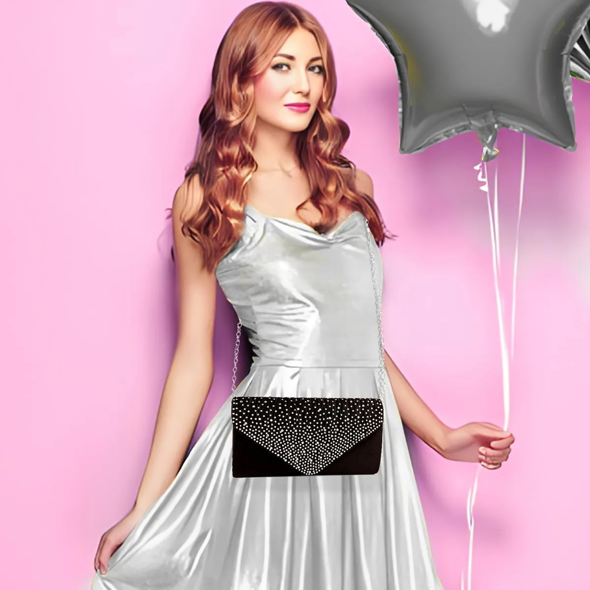 BBjinronjy Clutch Purses for Women Evening Bag Formal Rhinestone Handbags for Wedding Party Cocktail Prom Dinner