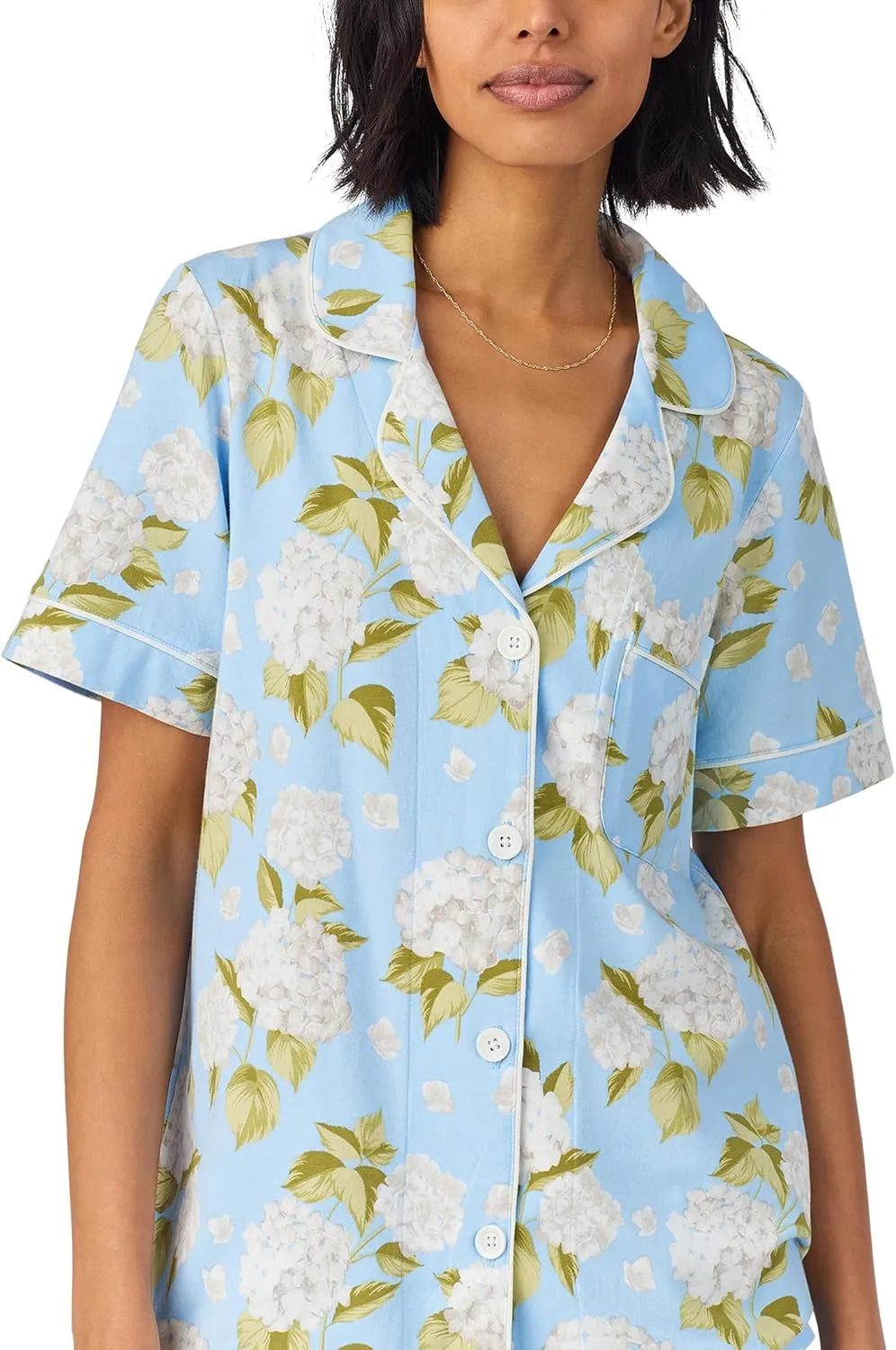 BedHead Pajamas Women's Organic Cotton Short Sleeve Cropped Pajama Set