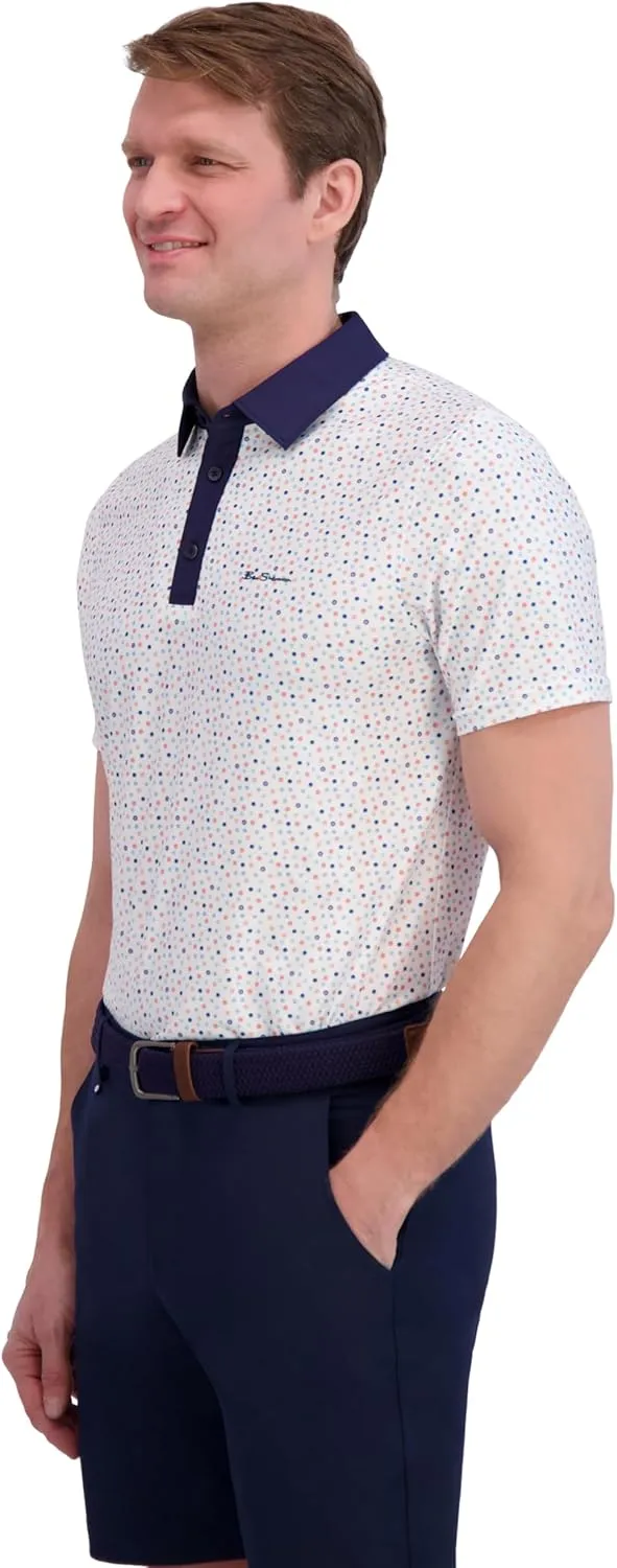 Ben Sherman Men's Performance Luxury Golf Polo Shirt Stretch & Buttery Soft Fabric, Athletic Fit