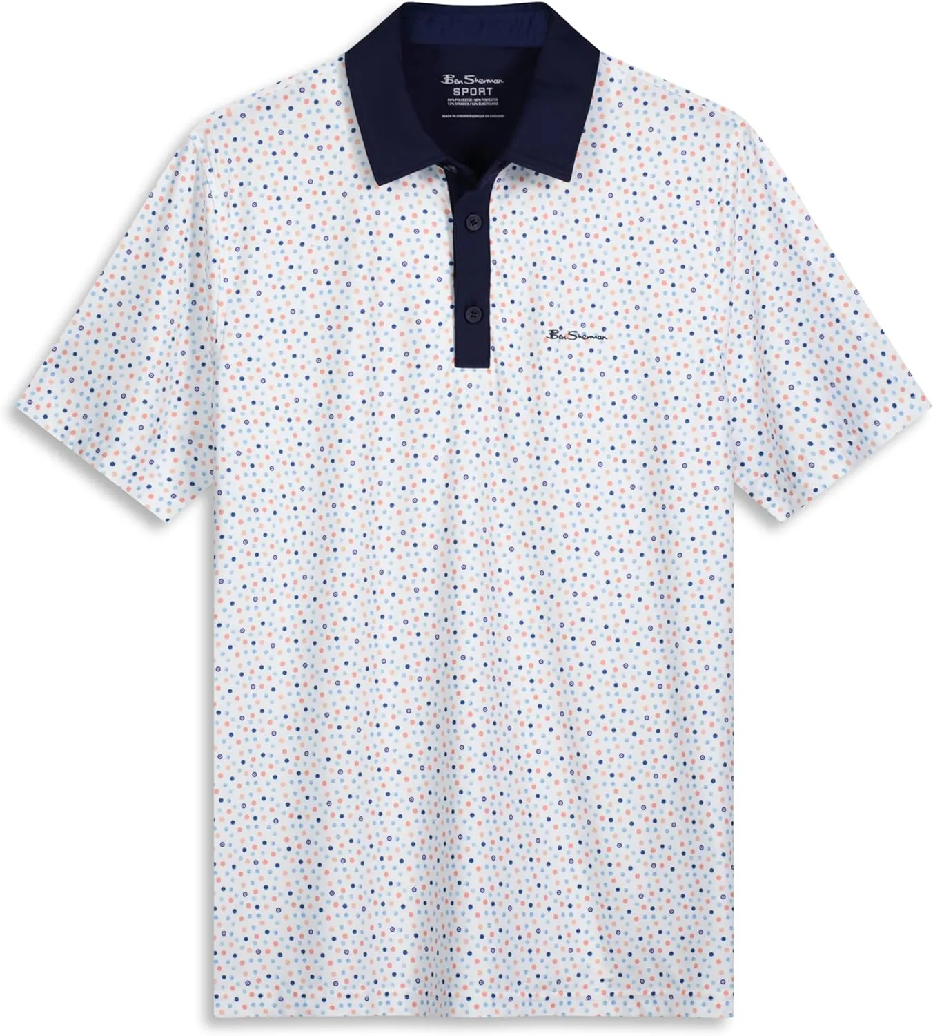 Ben Sherman Men's Performance Luxury Golf Polo Shirt Stretch & Buttery Soft Fabric, Athletic Fit