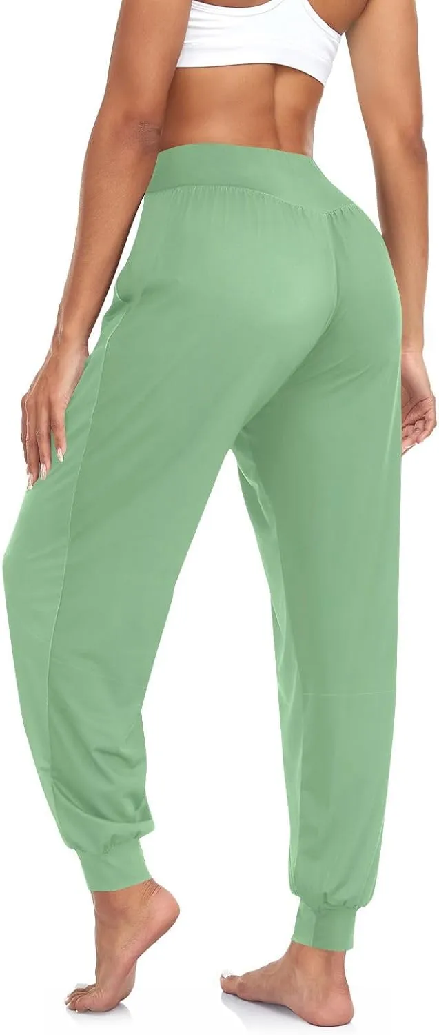 Boccsty Women's Pajama Pants Gradient Sage Green Women Harem Pants Sweatpants Yoga Pants Athletic Lounge Pants S