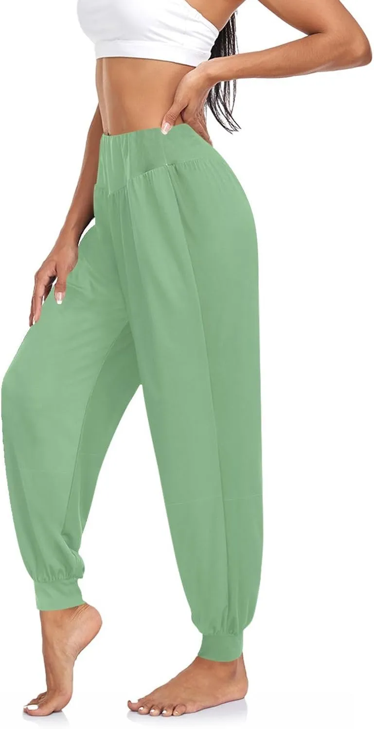 Boccsty Women's Pajama Pants Gradient Sage Green Women Harem Pants Sweatpants Yoga Pants Athletic Lounge Pants S