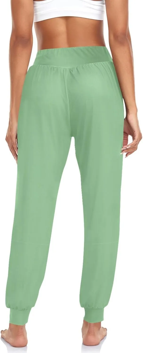 Boccsty Women's Pajama Pants Gradient Sage Green Women Harem Pants Sweatpants Yoga Pants Athletic Lounge Pants S