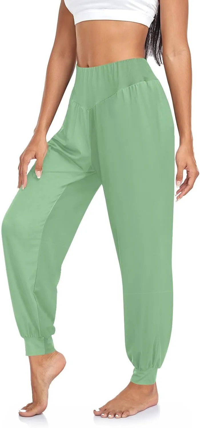 Boccsty Women's Pajama Pants Gradient Sage Green Women Harem Pants Sweatpants Yoga Pants Athletic Lounge Pants S