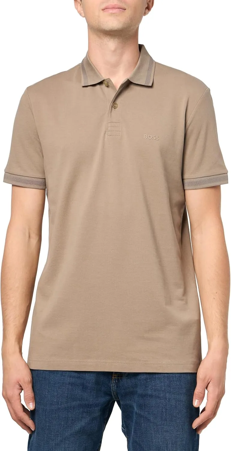 BOSS Men's Pio Sporty Tonal Collar Polo