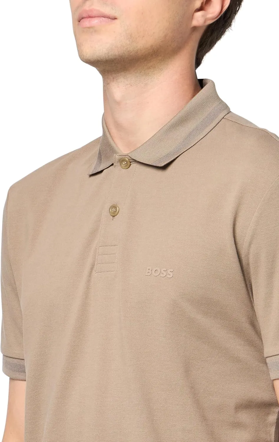BOSS Men's Pio Sporty Tonal Collar Polo