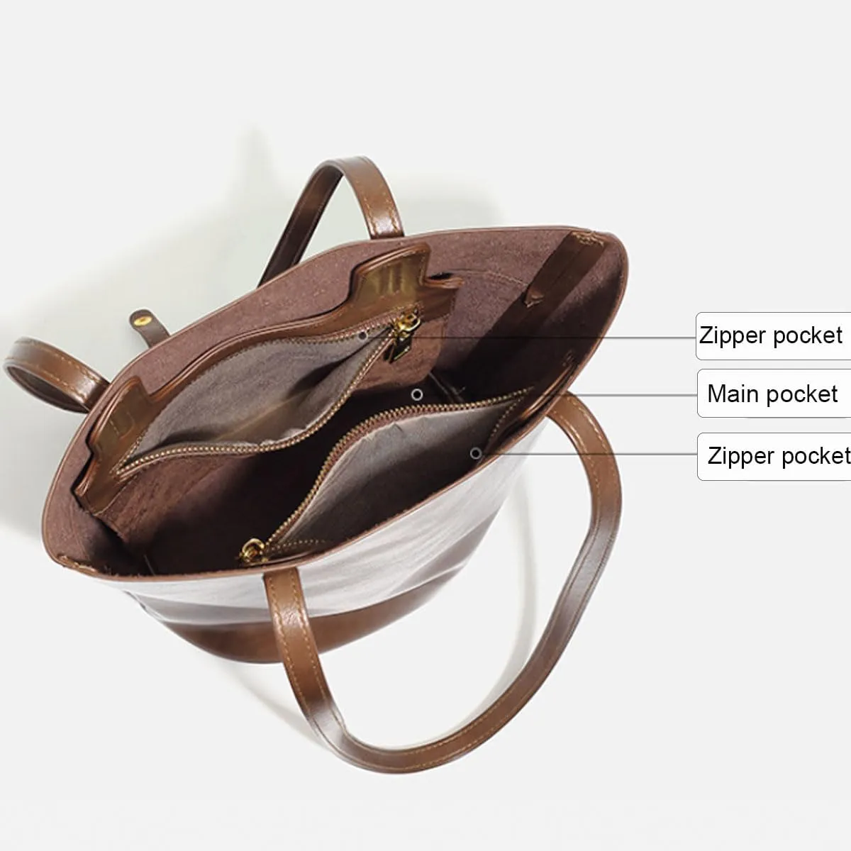 Bucket Bag for Women Leather Shoulder Bag Designer Handbag Fashion Tote Long Style Top-Handle Bag Hobo Bag Purse