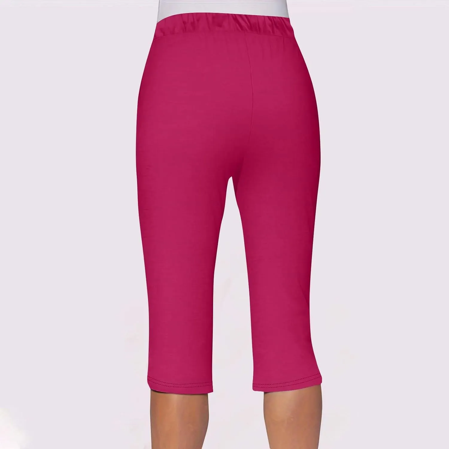 Capri Pants for Women Casual Summer Drawstring Elastic Waist Capris Split Hem Stretch Pant 2025 Trendy Clothes