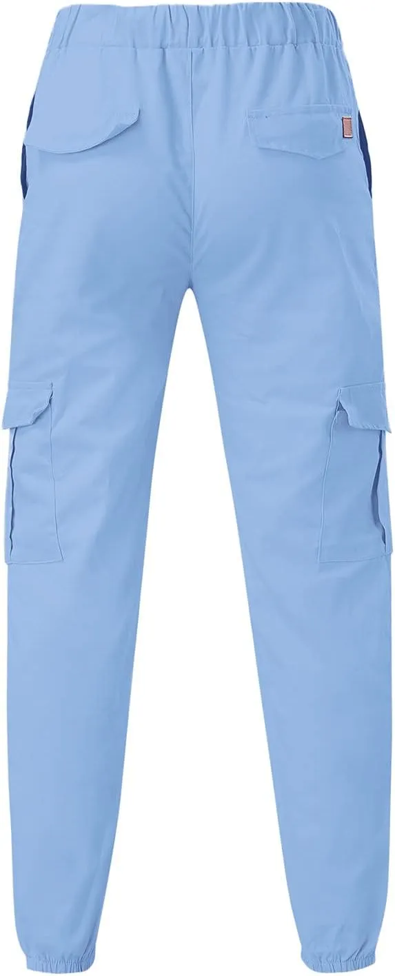 Cargo Sweatpants for Men Elastic Waist Muscle Slim Fit Athletic Pants Casual Outdoor Sports Tactical Hiking Pants