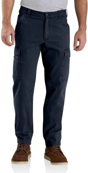 Carhartt Men's Rugged Flex Relaxed Fit Canvas Cargo Work Pant, Navy, 38 x 32