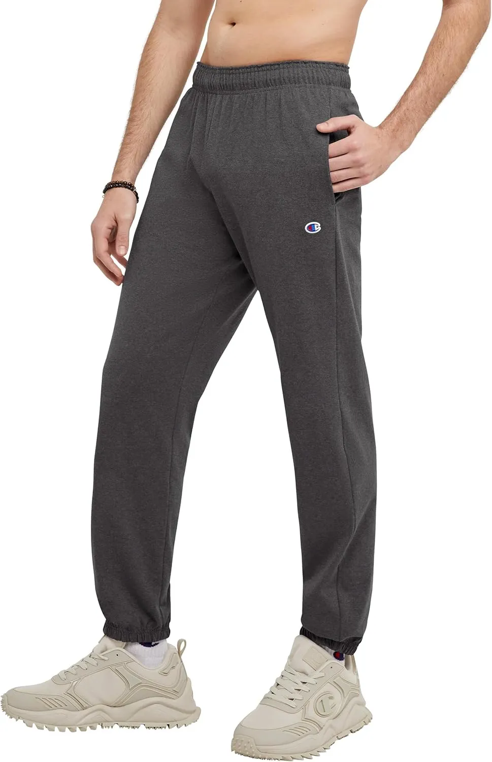 Champion Men's Pants, Lightweight Lounge, Jersey Knit Casual Pants for Men (Reg. or Big & Tall)