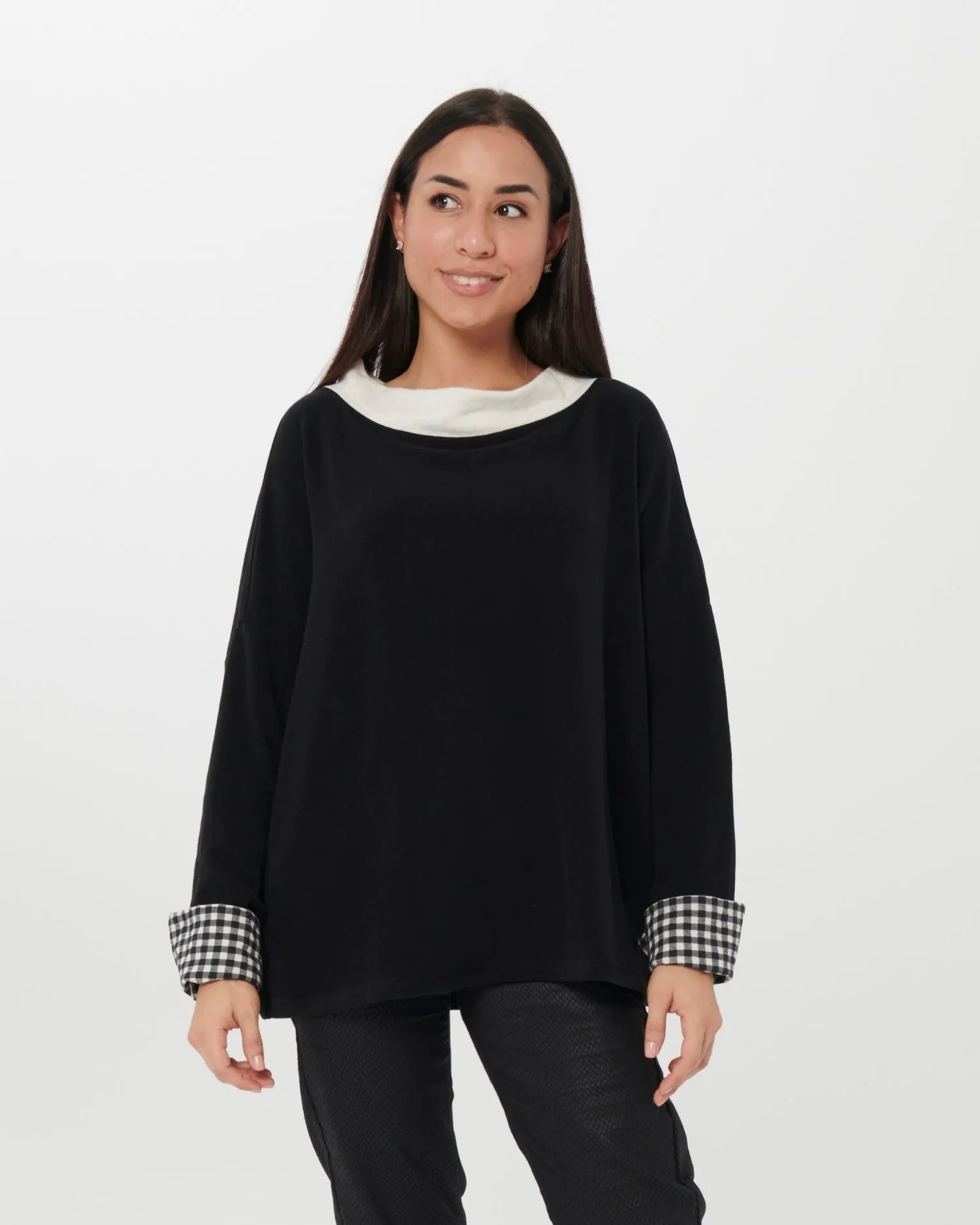 Chiara Cocol Sia Jacquard Sweater, Black