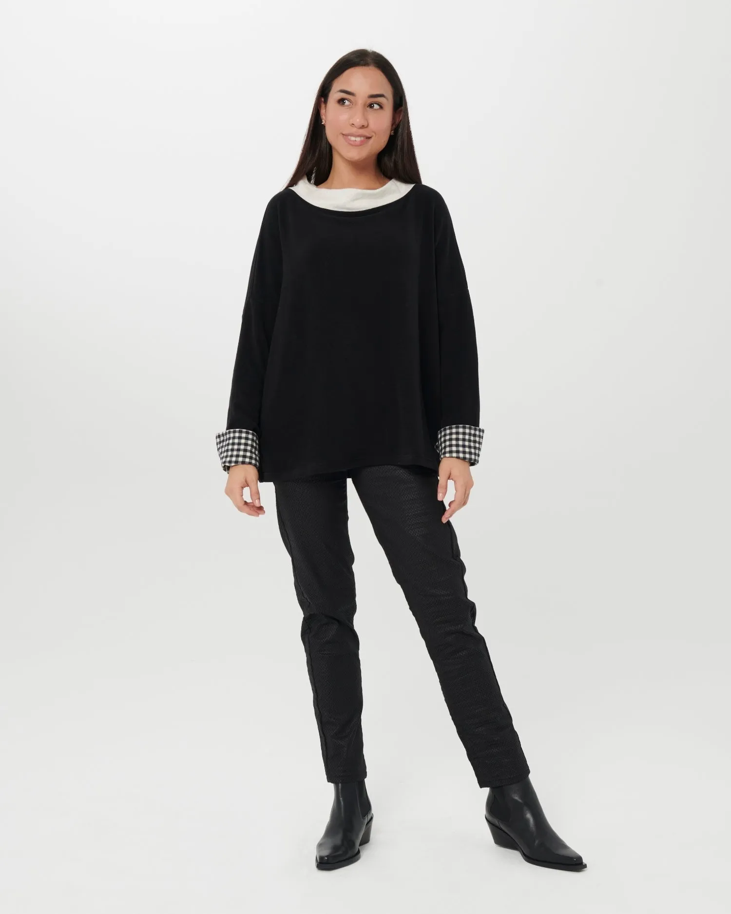 Chiara Cocol Sia Jacquard Sweater, Black