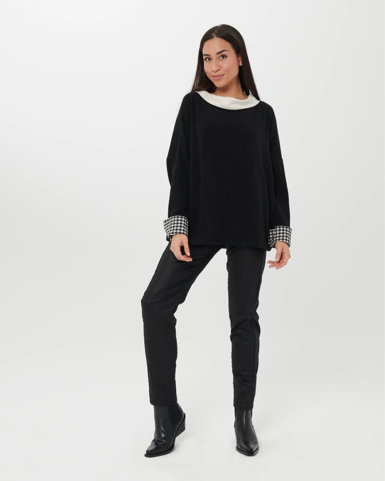 Chiara Cocol Sia Jacquard Sweater, Black