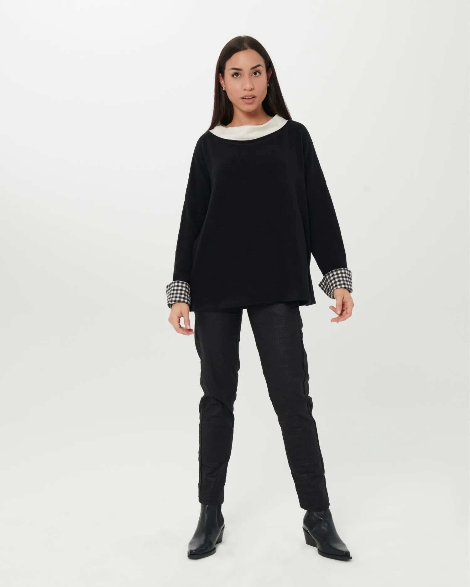 Chiara Cocol Sia Jacquard Sweater, Black