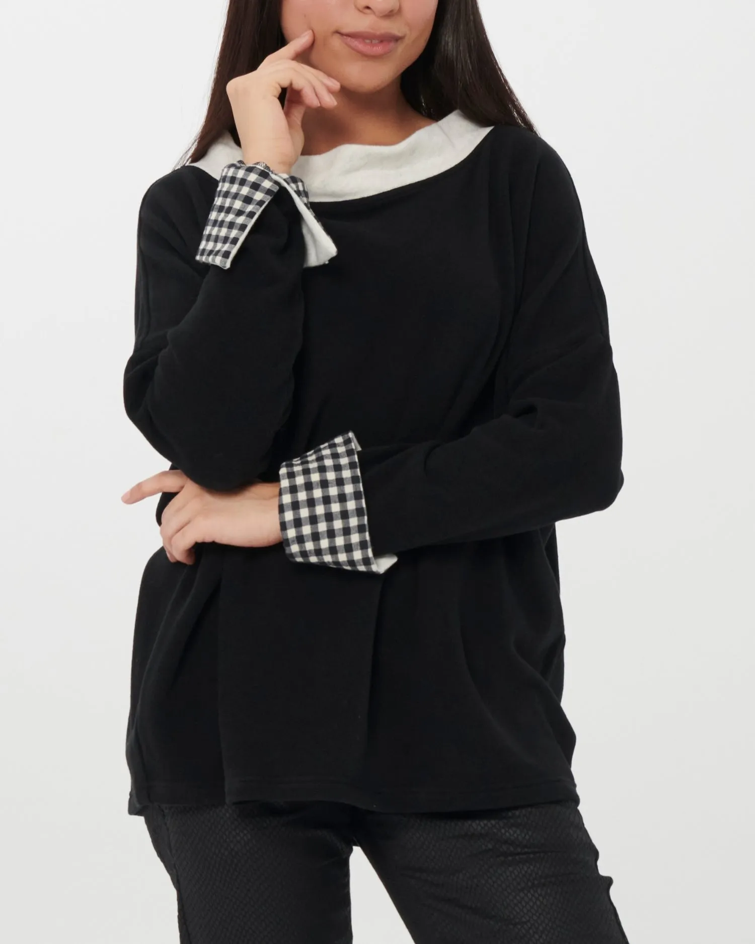 Chiara Cocol Sia Jacquard Sweater, Black