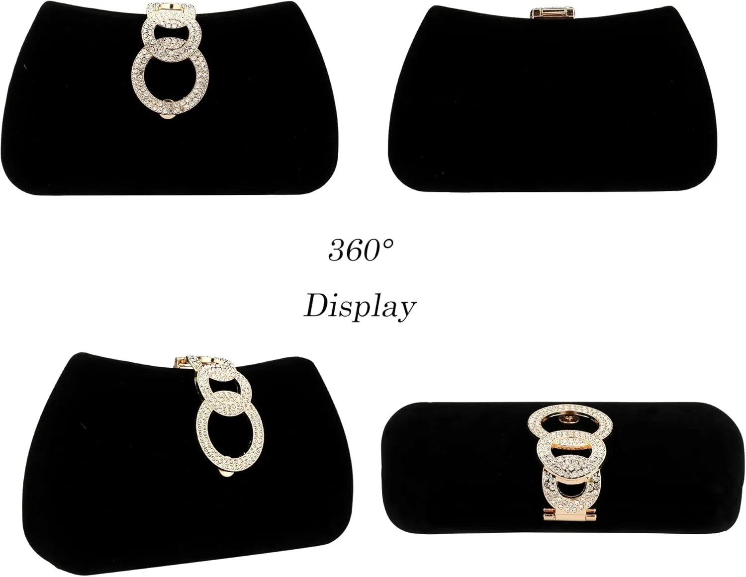 Clutch Purses for Women Fashion Evening Bag Gold Clutch Small Crossbody Bag with Detachable Chain for Party/Wedding